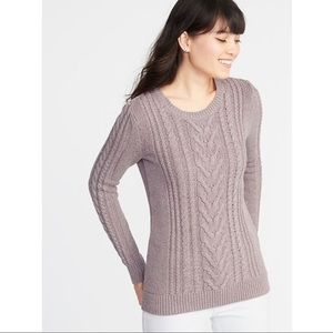 Old Navy Thick Oatmeal Cable Knit Sweater Size XXL